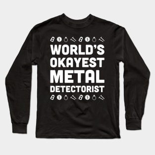 Funny Metal Detector Design Long Sleeve T-Shirt